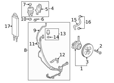 Pump & Hoses for 2016 Nissan TITAN XD #0
