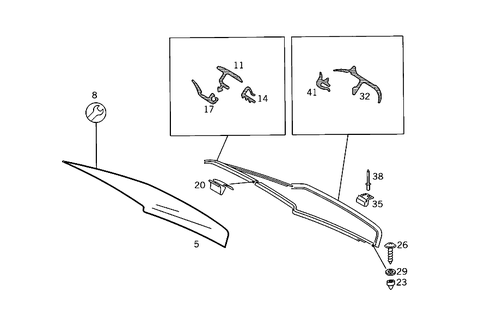 Rear Window for 1993 Mercedes-Benz 500E #1