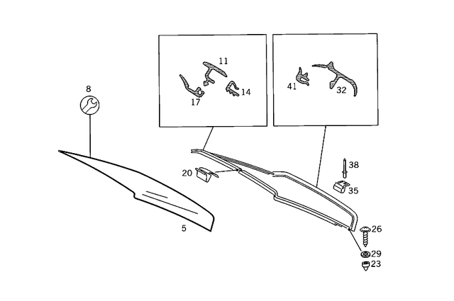 1246703280 - Windows: Rear Window for Mercedes-Benz Image image