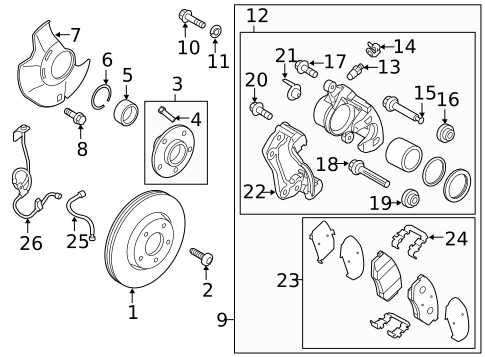 Brake Components for 2016 Kia Optima #1