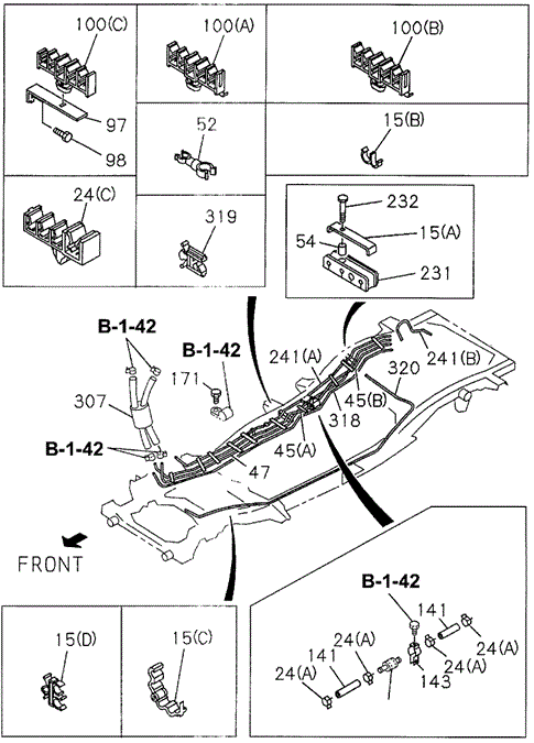 Fuel Piping - Clips (1) for 1997 Honda Passport #0