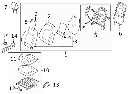 Passenger Seat Components for 2019 Hyundai Kona #0