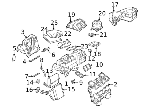 Blower Motor & Fan for 2009 Mercedes-Benz CLS63 AMG #0