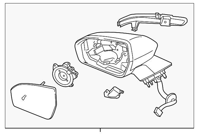 2016-2018 Lincoln MKX Mirror Assembly Rear View Outer FA1Z-17682