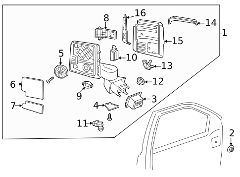 Mirrors for 2022 GMC Sierra 3500 HD #0