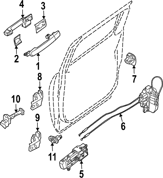 806109BL0C - : Handle Base for Nissan: Frontier Image