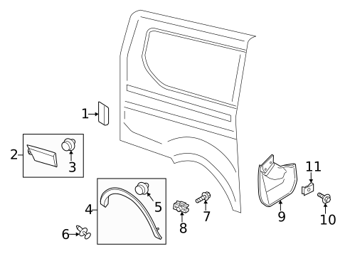 Exterior Trim - Side Panel for 2016 Ford Transit-150 #0