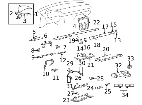 Instrument Panel Components for 2005 Volkswagen Phaeton #0