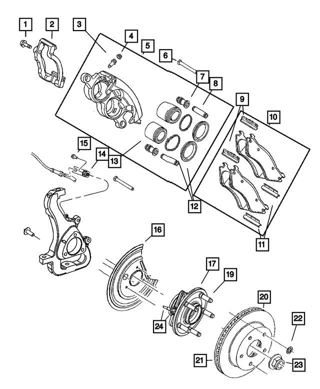 5139733AC - : Front Disc Brake Pad Kit for Mopar Image