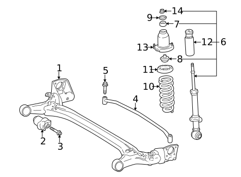 Rear Suspension for 2008 Pontiac Vibe #0