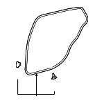 6787250110 - Body: Door Weather-strip for Lexus: LS500, LS500h Image