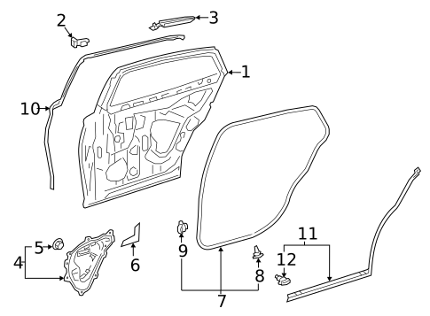 Door & Components for 2024 Lexus LS500h #1