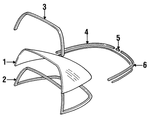 Back Glass for 1993 Porsche 911 #0