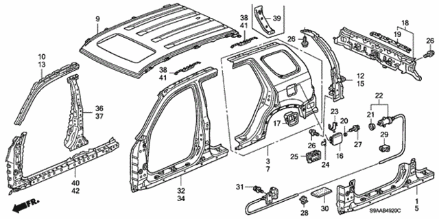 Outer Panel - Roof Panel (Plasma Style Panel) for 2006 Honda CR-V #0