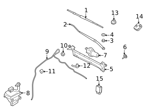 Windshield Washer & Related Components for 2010 Ford Fusion #0
