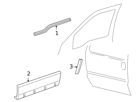Exterior Trim - Front Door for 2004 Ford Excursion #0