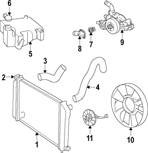 Cooling System for 2009 Chevrolet Trailblazer #0