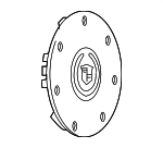 9594999 - : 2003-2005 Cadillac CTS - Silver Metallic Button Style Center Cap with Crest and Wreath Logo for GM Image