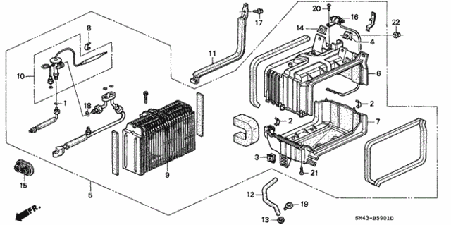 A/C Cooling Unit (2) for 1991 Honda Accord #0