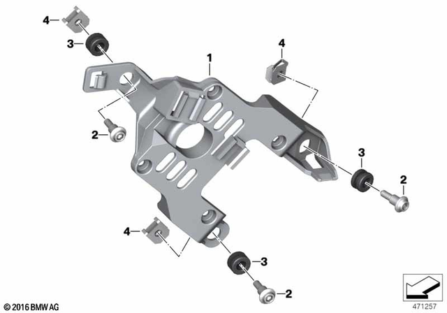 46638556899 - Frame and Mounting Parts: Bracket, Control Unit -  for BMW-Motorrad Image