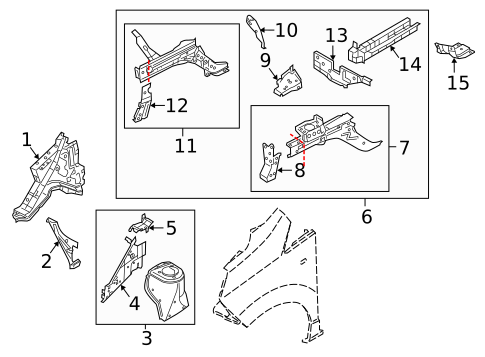 Structural Components & Rails for 2017 Nissan NV200 #0