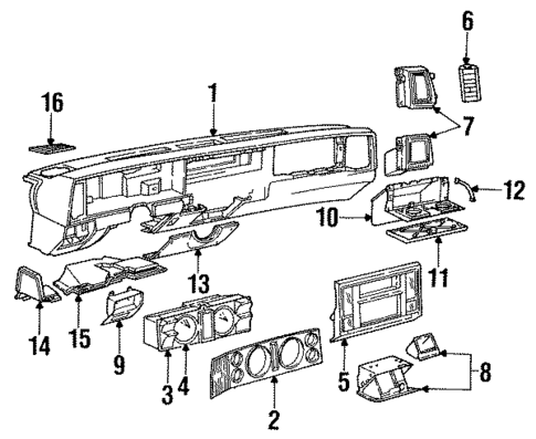 Instrument Panel for 1984 Chevrolet S10 Blazer #0