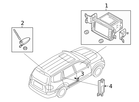 Antenna & Radio for 2009 Kia Borrego #1
