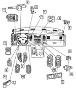 5HD08XDVAA - Instrument Panel and Radios and Consoles: Instrument Panel Switch Bezel for Dodge: Ram 1500, Ram 2500, Ram 3500 Image
