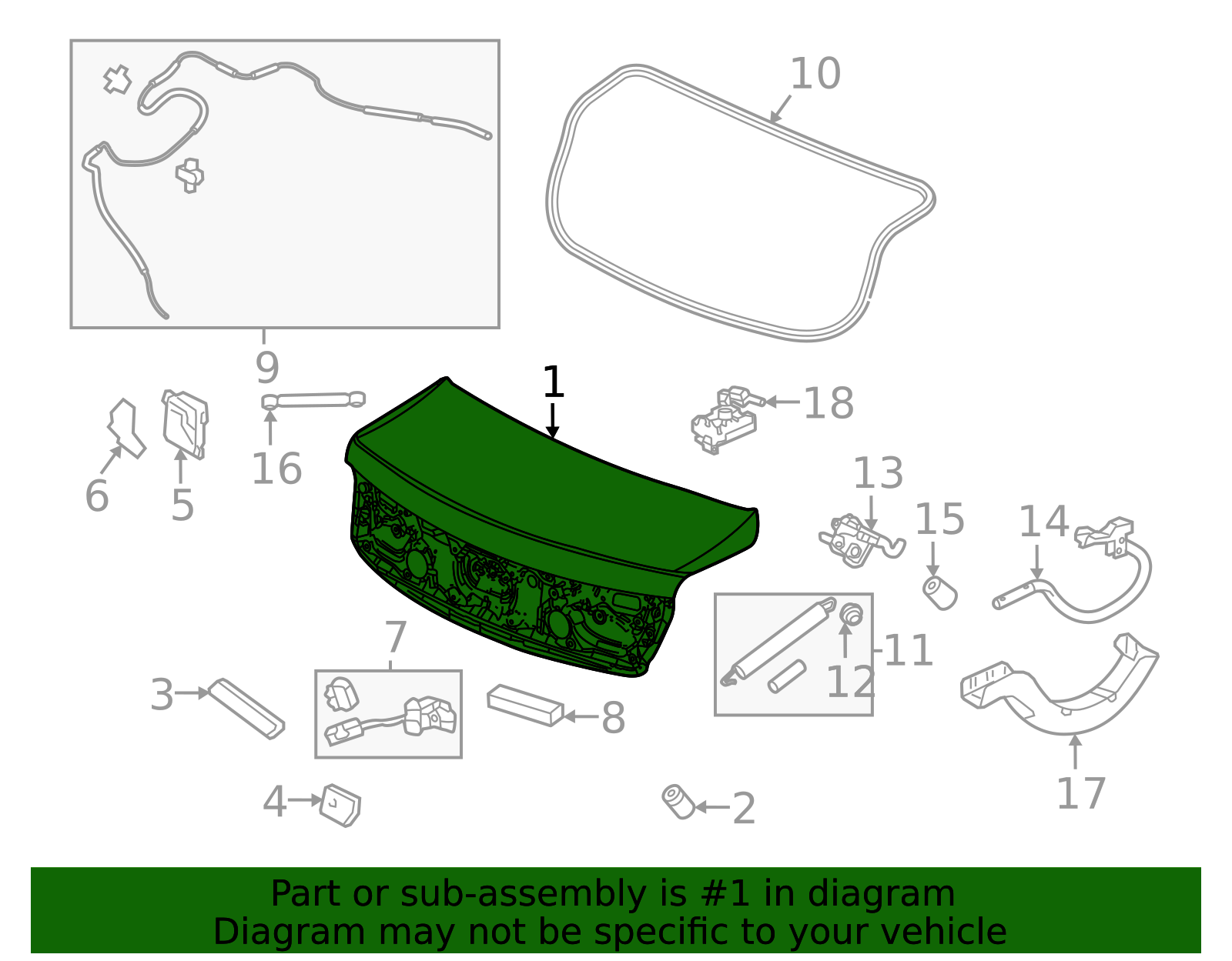 2021-2025 Acura TLX Trunk Lid 68500-TGV-A00ZZ | OEM Parts Online