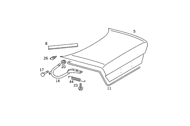 29891185 - Trunk Lid: Pad for Mercedes-Benz Image image