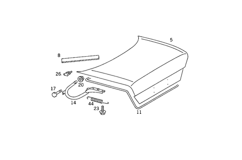 Trunk Lid for 1993 Mercedes-Benz 300E #1