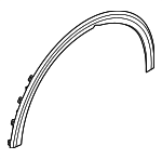 87711GG000BKL - Body: Wheel Opening Molding for Kia Image