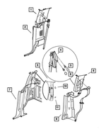 5GR31BD1AD - Interior Trim: B Pillar Molding, Left for Mopar Image