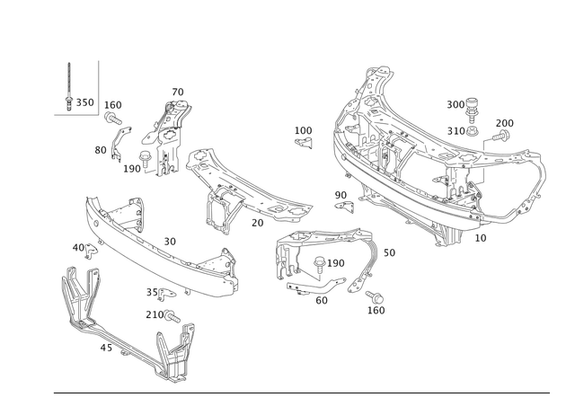 9917632 - Cowl, Front Panel: Blind Rivet for Mercedes-Benz Image image