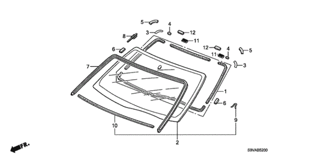 Front Windshield for 2008 Honda Pilot #0