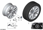 36116867339 - Wheels: Disc Wheel, Light Alloy, Reflexsilber for BMW: 740eX, 740i, 740iX, 745eX, 750i, 750iX Image image