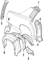 E45Y5442738A - Body: Hinge Bracket for Lincoln: Continental Image