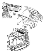 5HS28BD5AD - : Rear Header Molding for Jeep: Grand Cherokee Image