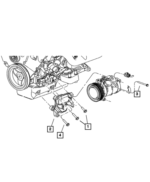 Air Conditioning Compressor Mounting for 2004 Chrysler Pacifica #0