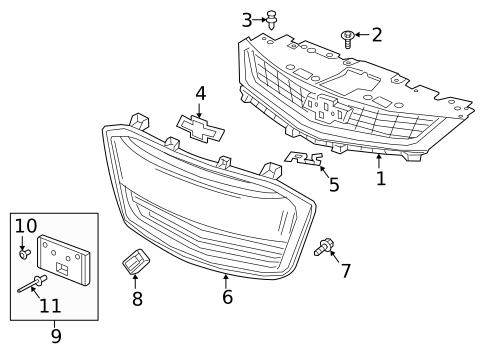 Grille & Components for 2017 Chevrolet Sonic #1