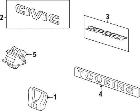 Exterior Trim - Lift Gate for 2022 Honda Civic #0