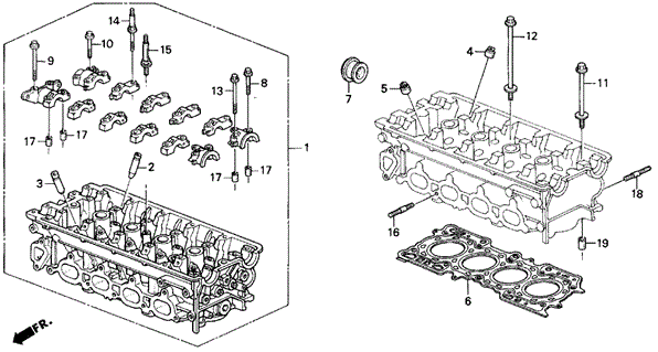 Cylinder Head (2) for 1993 Honda Prelude #0