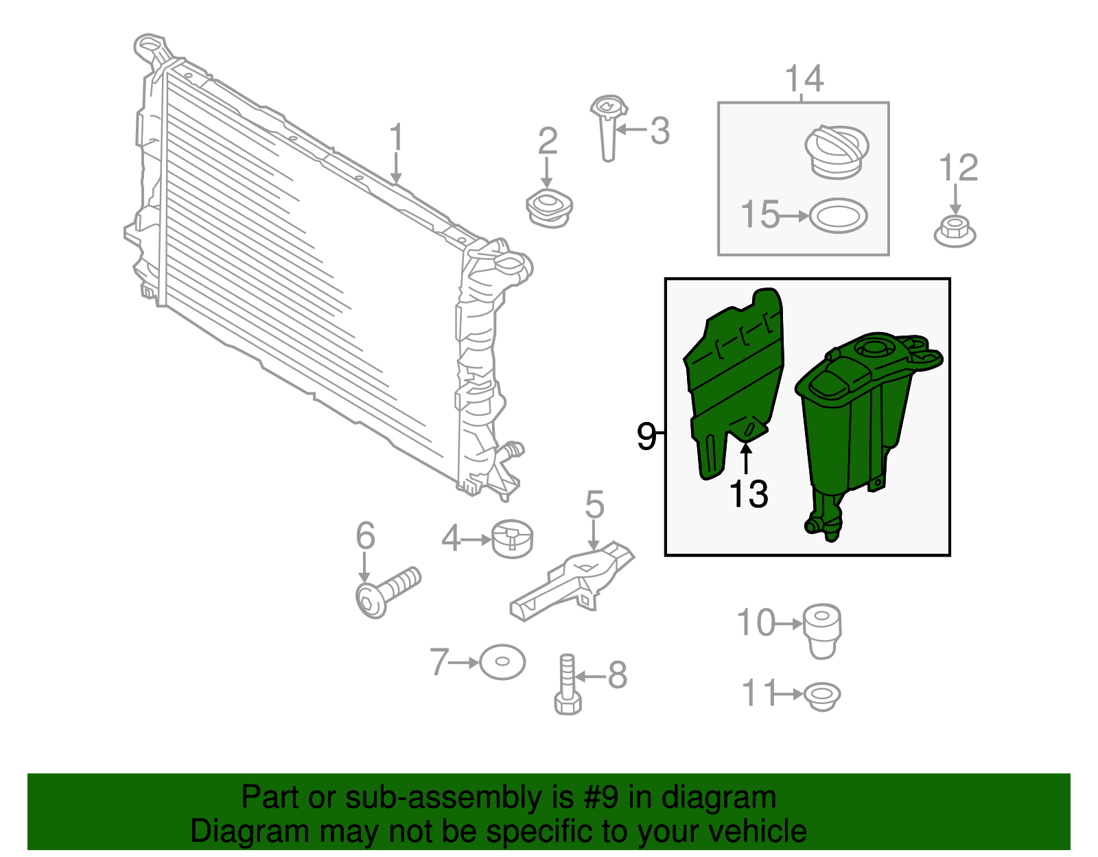 8K0-121-405-R - Reservoir 2008-2015 Audi | Audi OEM Parts Guy