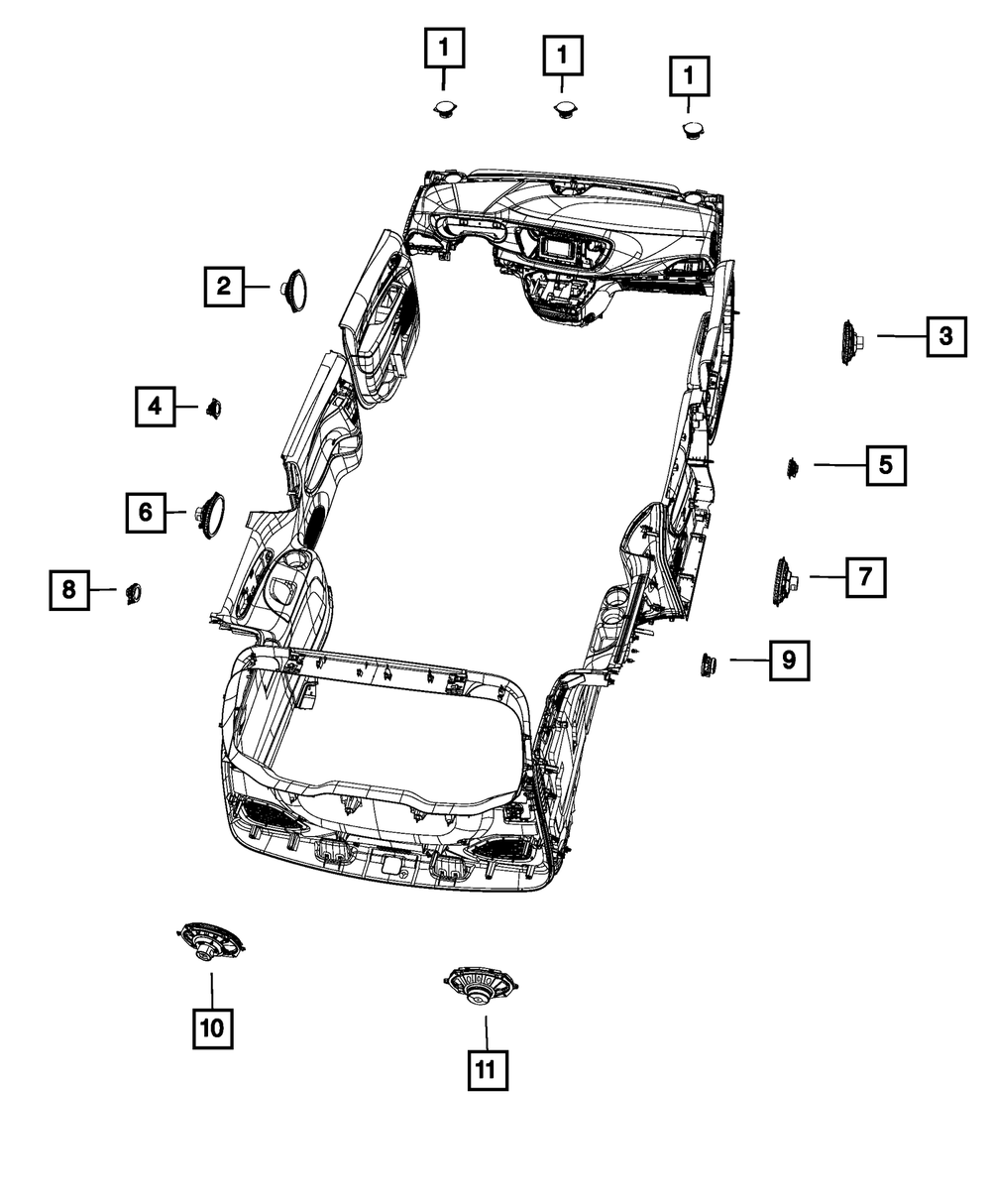5064358AB - Speaker, Right Rear, B-Pillar | The Official Mopar eStore