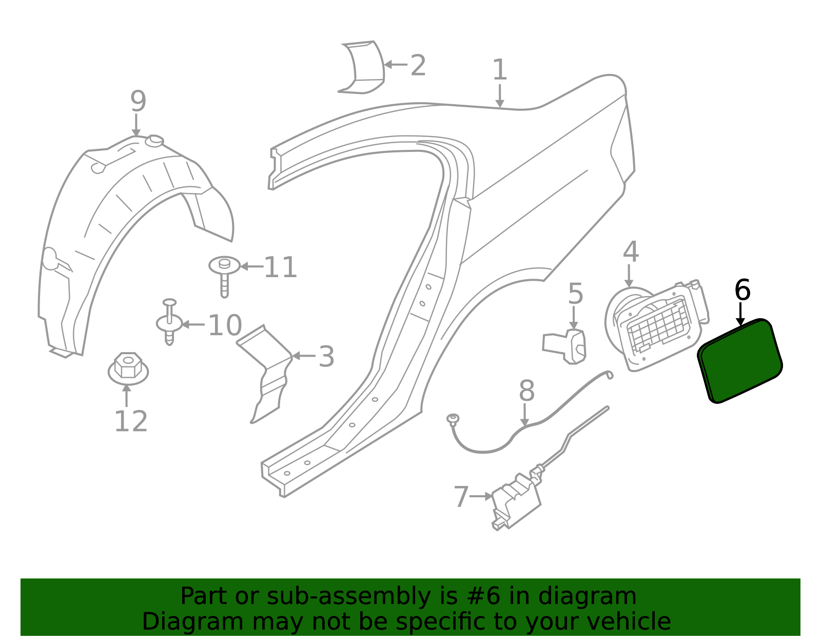 2012-2018 BMW Fuel Door 41-00-7-238-058 | OEM Parts Online