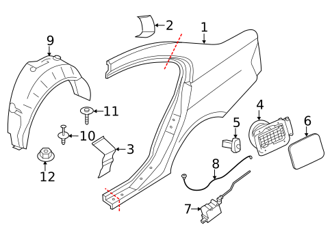 Quarter Panel & Components for 2015 BMW 328i #0