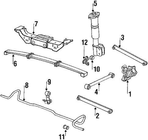 Rear Suspension for 1992 Oldsmobile Cutlass Supreme #0