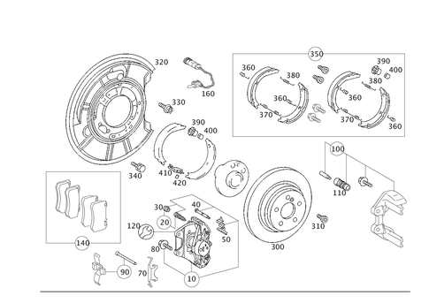 Rear Wheel Brake for 2002 Mercedes-Benz CL500 #0
