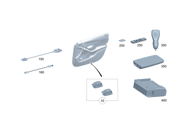 2139064009 - Electrical Components and Function: Memory Card for Mercedes-Benz: AMG GT 43, AMG GT 53, AMG GT 63, AMG GT 63 S, AMG GT 63 S E Performance, C350e, C400, C43 AMG, C450 AMG, C63 AMG, C63 AMG S, CLS450, CLS53 AMG, E400, E450, E53 AMG Image
