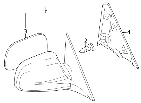 Outside Mirrors for 2005 Suzuki Verona #0